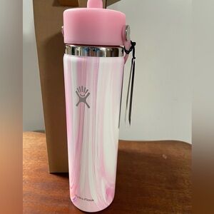 Last One! Hydro Flask 24 oz Wide Mouth with Flex Straw Cap Jelly Pink Swirl